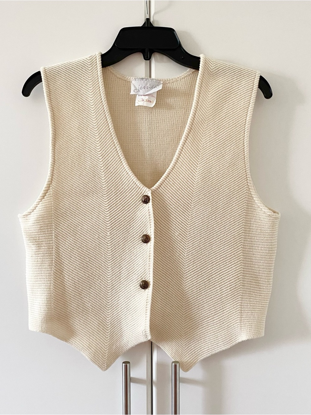 Vintage Jessica Ribbed Button Vest